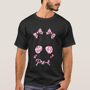 Leopard Hello Pre K Preschool Messy Bun Hair Tie B T-Shirt