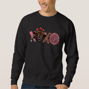 Leopard Highland Cow Gemstone Load Of Love Western Sweatshirt