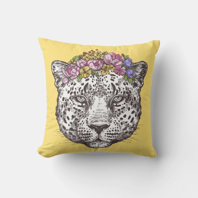 Leopard Hippie Chic Cushion (Front)