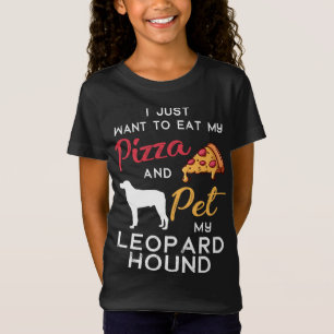 Leopard Hound Dog Pizza lover owner Christmas Birt T-Shirt