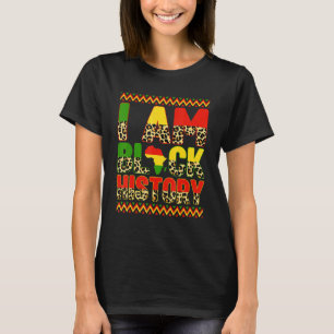 Leopard I Am Black History Month African American T-Shirt