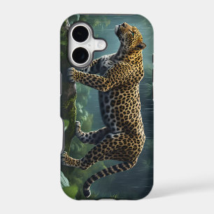 Leopard in rainy jungle