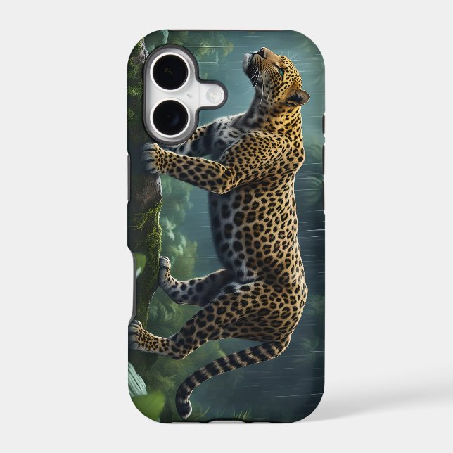 Leopard In Rainy Jungle (Back)