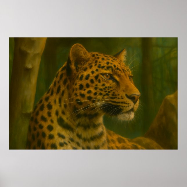 Leopard in the Forest Poster (Front)