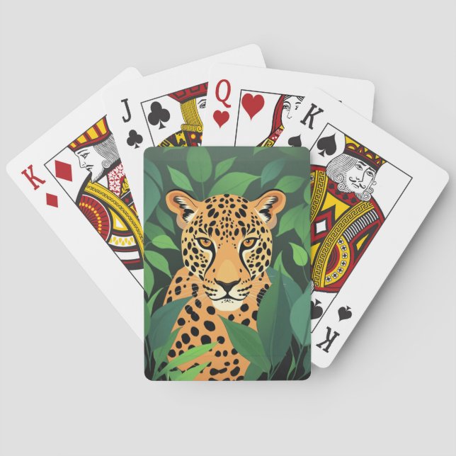 Leopard in the Jungle  Playing Cards (Back)