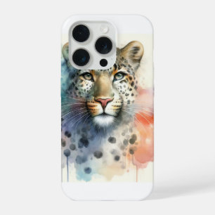Leopard in Vibrant Watercolor 270824AREF127 - Wate iPhone 15 Pro Case