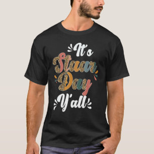 Leopard It's Staar Day Test Day Crew Testing Day T T-Shirt