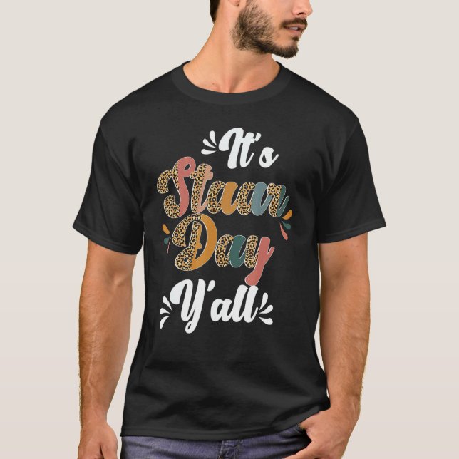 Leopard It's Staar Day Test Day Crew Testing Day T T-Shirt (Front)