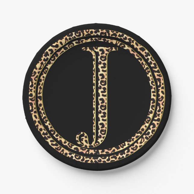 Leopard J Paper Plate (Front)