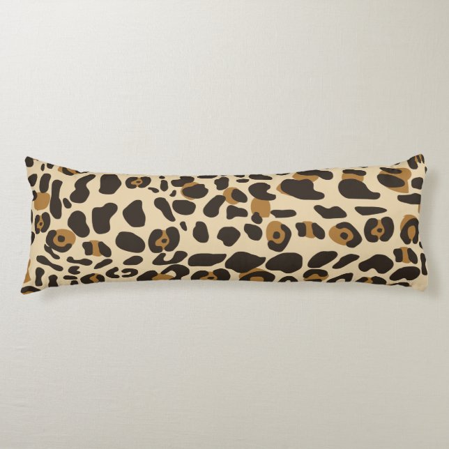 Leopard Jaguar Animal Print Pattern Body Cushion (Front)