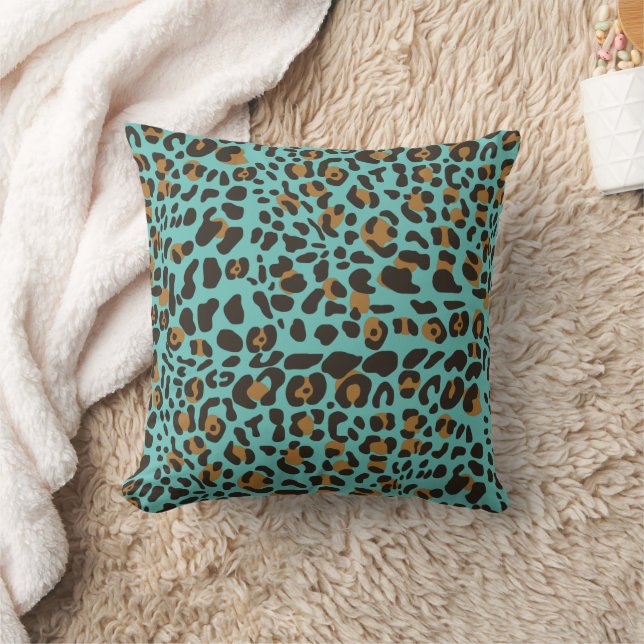 Leopard Jaguar Animal Print Pattern Cushion (Blanket)
