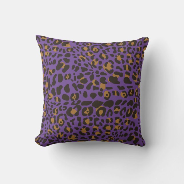 Leopard Jaguar Animal Print Pattern Cushion (Front)
