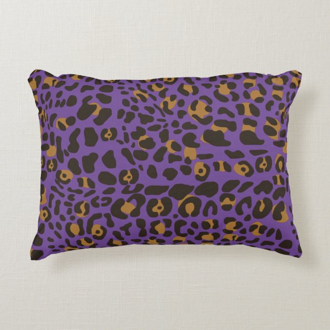 Leopard Jaguar Animal Print Pattern Decorative Cushion (Front)