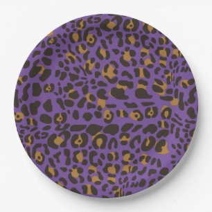Leopard Jaguar Animal Print Pattern Paper Plate