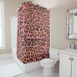 Leopard Jaguar Animal Print Pattern Shower Curtain