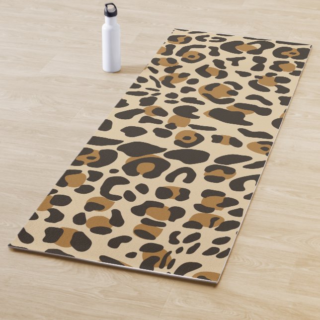 Leopard Jaguar Animal Print Pattern Yoga Mat (In Situ)