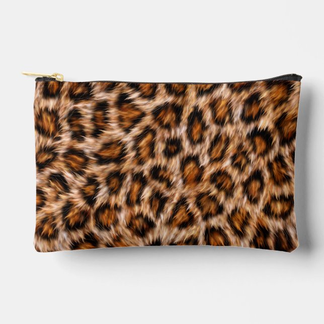 Leopard Jaguar Cat Brown Fur Pattern-24609 Accessory Pouch (Front)