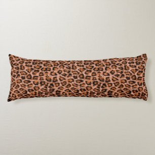 Leopard Jaguar Cat Brown Fur Pattern-24609 Body Cushion