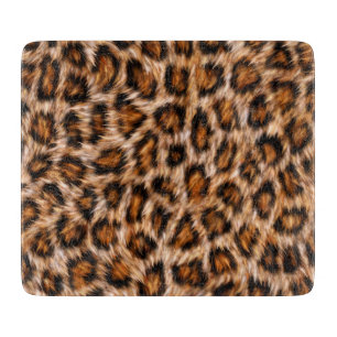 Leopard Jaguar Cat Brown Fur Pattern-24609 Cutting Board
