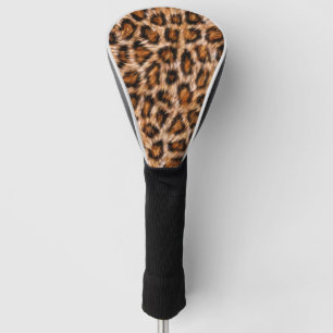 Leopard Jaguar Cat Brown Fur Pattern-24609 Golf Head Cover