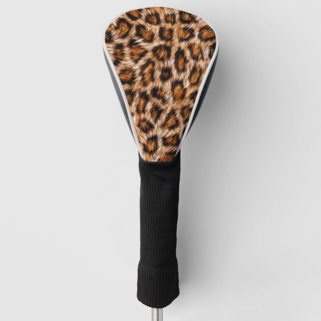 Leopard Jaguar Cat Brown Fur Pattern-24609 Golf Head Cover (Front)