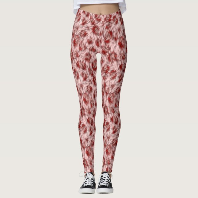 Leopard Jaguar Cat Brown Fur Pattern-24609 Leggings (Front)