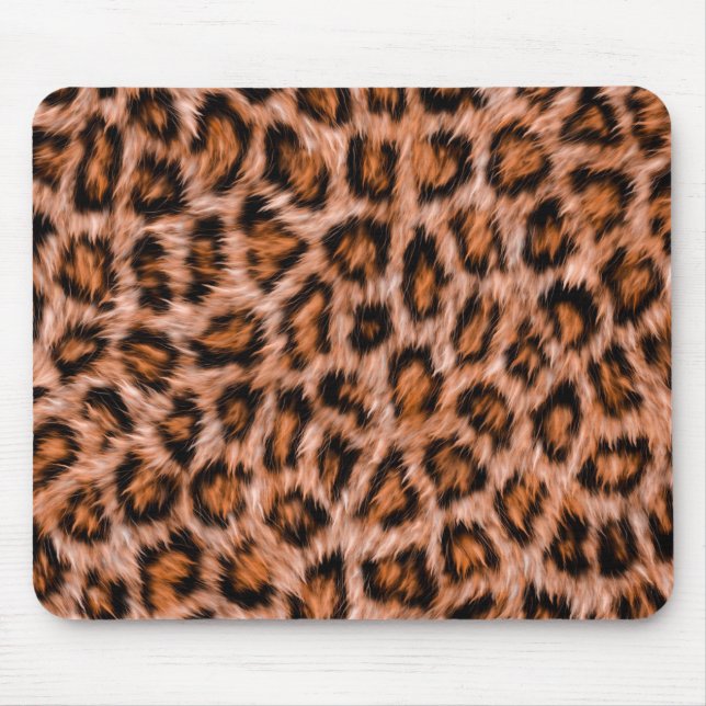 Leopard Jaguar Cat Brown Fur Pattern-24609 Mouse Pad (Front)