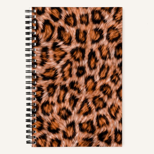 Leopard Jaguar Cat Brown Fur Pattern-24609 Notebook (Front)