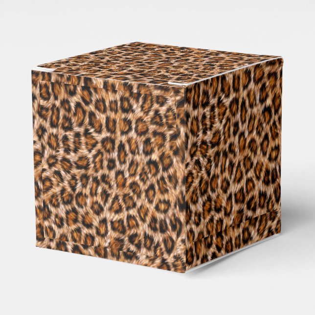 Leopard Jaguar Cat Brown Fur Pattern Favour Box (Front Side)