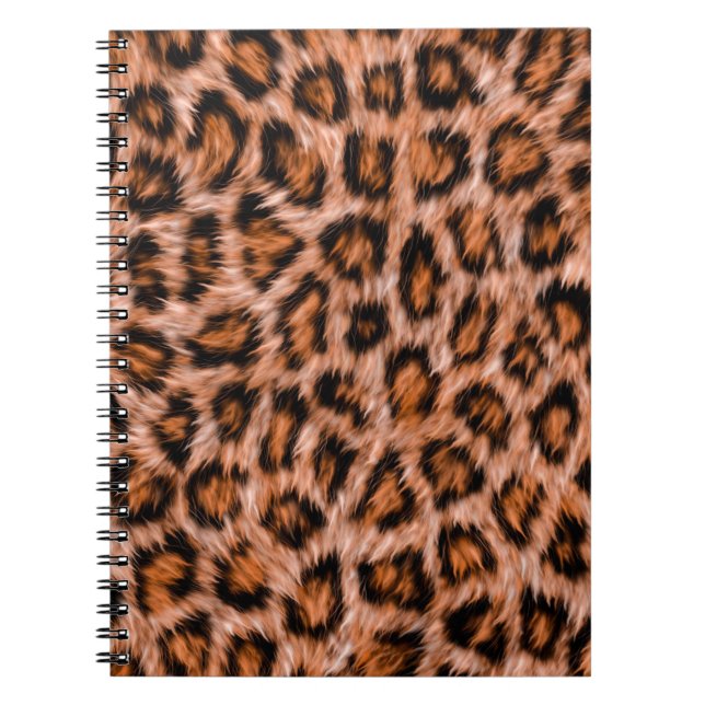 Leopard Jaguar Cat Brown Fur Pattern Notebook (Front)
