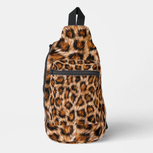 Leopard Jaguar Cat Brown Fur Pattern Sling Bag