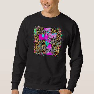 Leopard Jesus Cross Love Like Jesus Christian Reli Sweatshirt