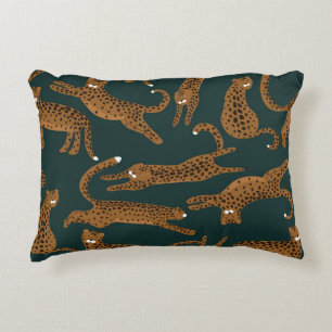 Leopard Jungle: Animal Print Vintage. Decorative Cushion