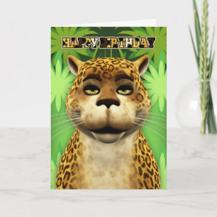 Leopard Jungle Birthday Card