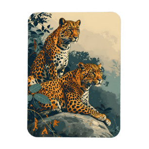 Leopard Jungle: Vintage Magnet