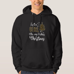 Leopard Just A Girl Who Loves Peckers And Christma Hoodie