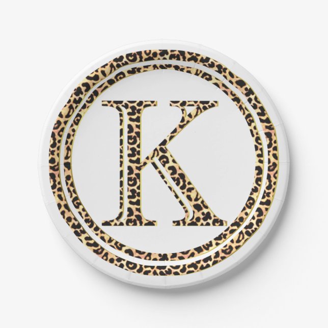 Leopard K Paper Plate (Front)