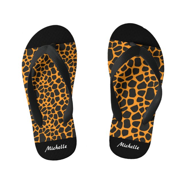 Leopard  kid's jandals (Footbed)