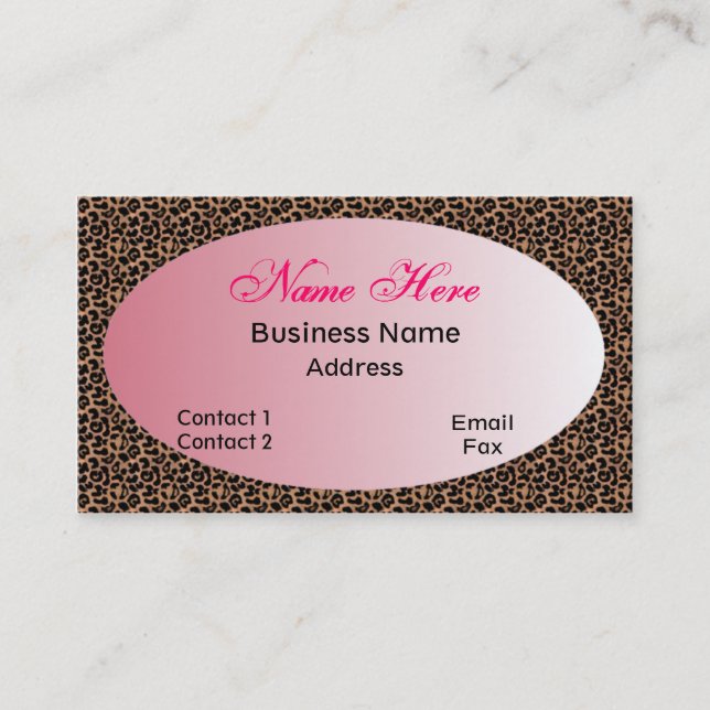 Leopard Ladies Business Card (Front)