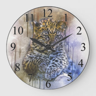 Leopard Large Clock