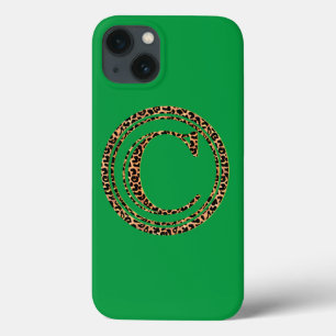 Leopard Letter C iPhone 13 Case