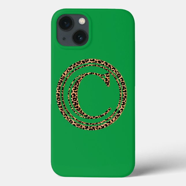 Leopard Letter C Case-Mate iPhone Case (Back)