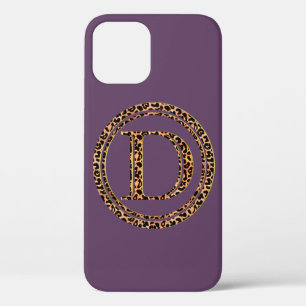 Leopard letter D iPhone 12 Case