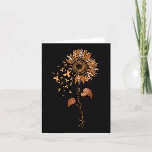 Leopard Leukaemia Awareness Orange Ribbon  Card