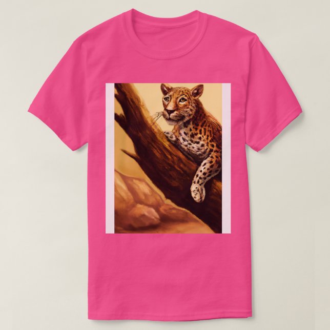 Leopard lies on Tree 2 T-Shirt (Design Front)