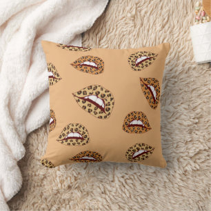 Leopard Lips Cushion