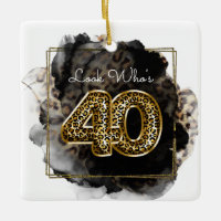 Leopard Look Who's 40 Birthday Custom Photo Fun