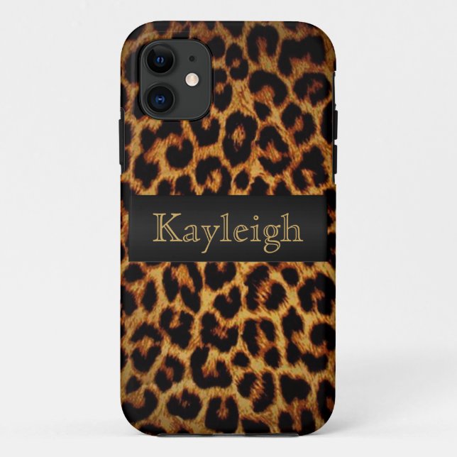 Leopard Love Personalised Case-Mate iPhone Case (Back)