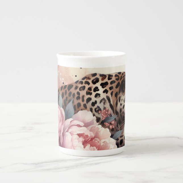 Leopard Love & Roses Mug (Front)