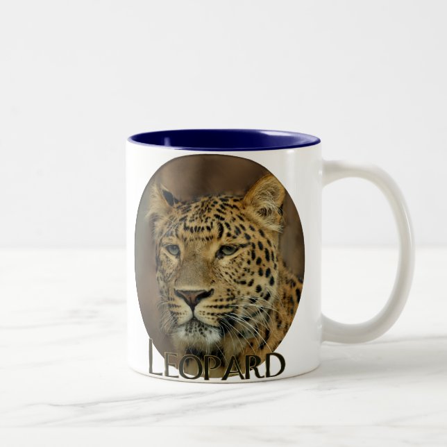 Leopard Lovers Art Two-Tone Coffee Mug (Right)